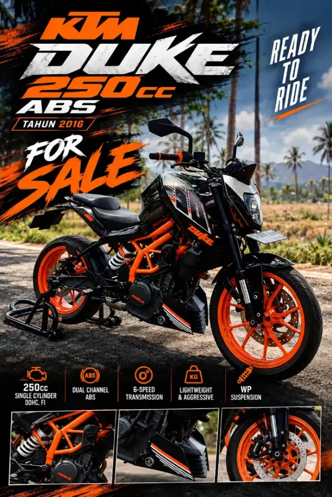Di jual ktm duke abs 2016