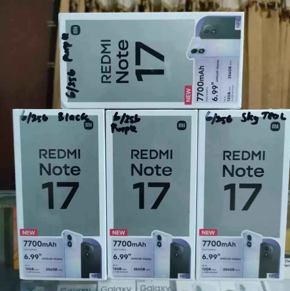 New Xiaomi Redmi Note 17 Ram 6/256 GB Garansi Resmi 1 Tahun