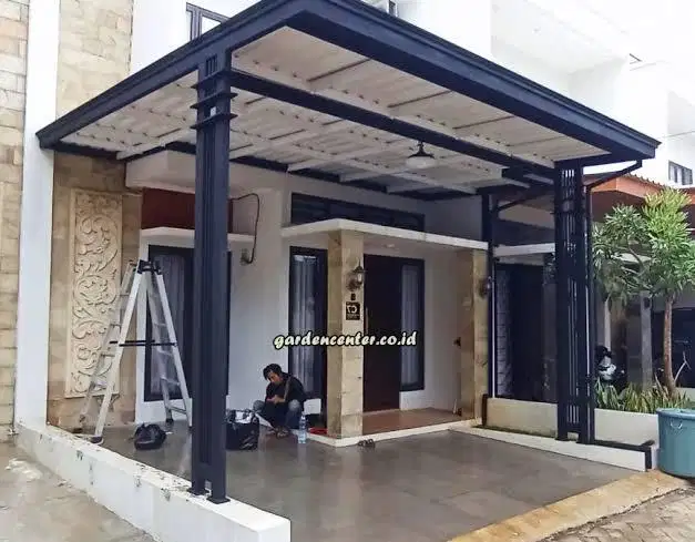pemasangan kanopi double layar single layar dan rangka atap baja ringa