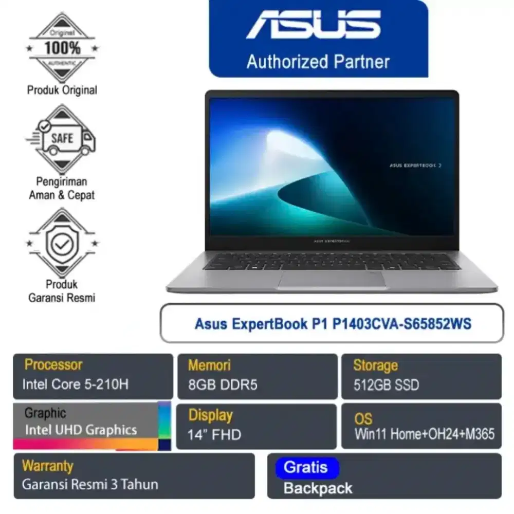 Asus ExpertBook P1 P1403CVA-S65852WS /Intel Core 5-210H