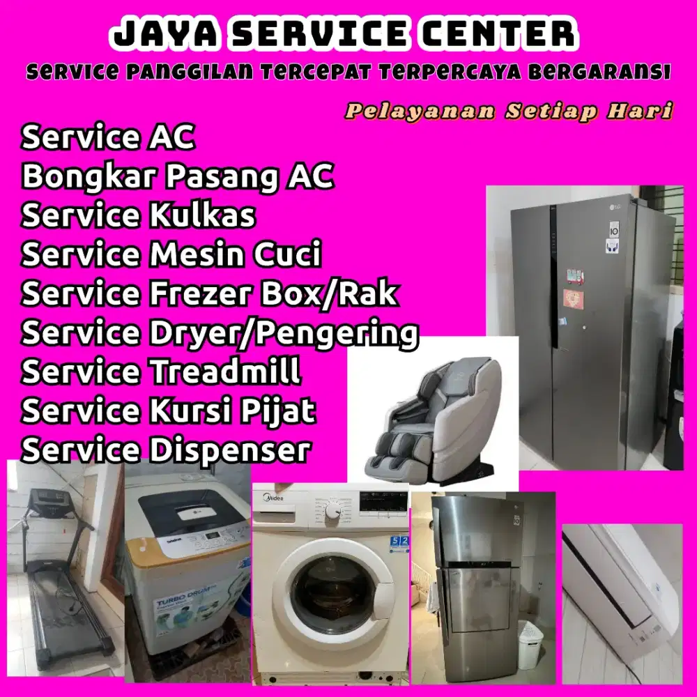 Service AC Kulkas Frezer Mesin Cuci Bongkar Pasang AC Servis Treadmill