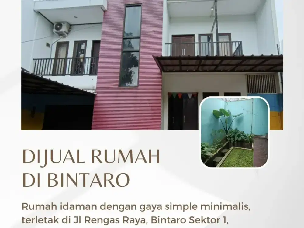 Rumah Bagus Strategis di Bintaro sektor 1 Rengas,