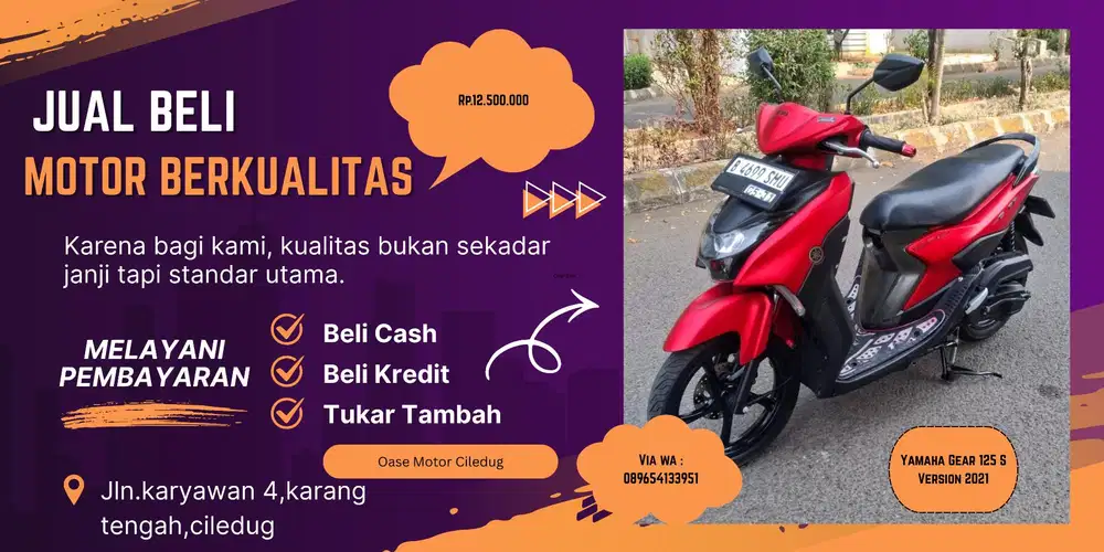 (B) Yamaha Gear 125 S Version Tahun 2021
