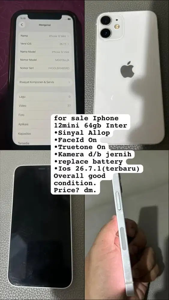 For sale Iphone 12mini 64gb inter