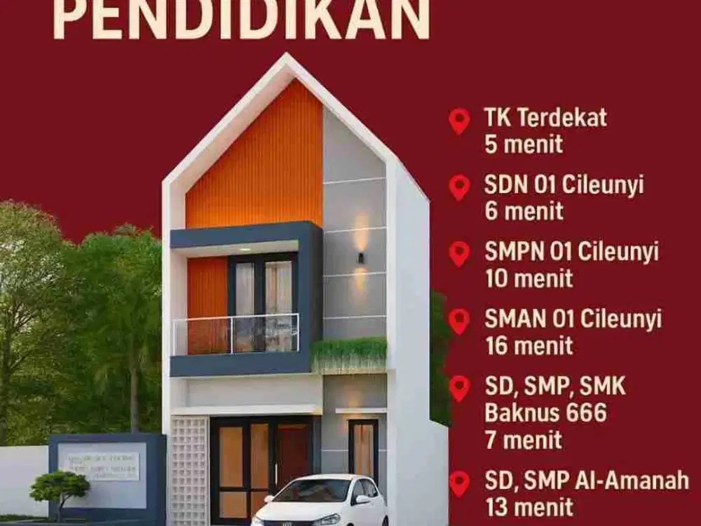 Jual Rumah Baru Cluster Di Cileunyi Bandung Timur Murah, Dekat Tol Bisa KPR Developer