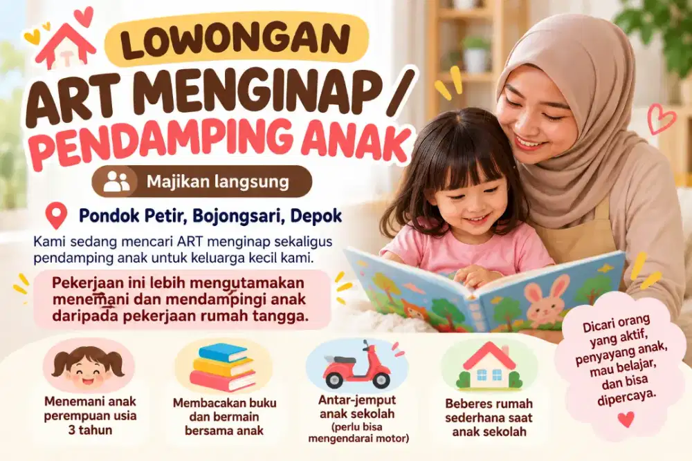 Dicari Pengasuh Anak / ART