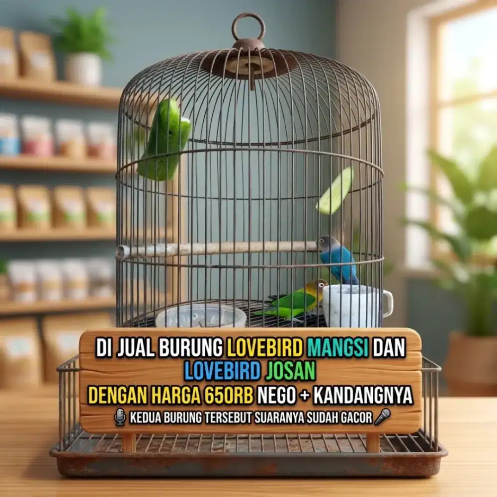 DI JUAL BURUNG LOVEBIRD SEPASANG