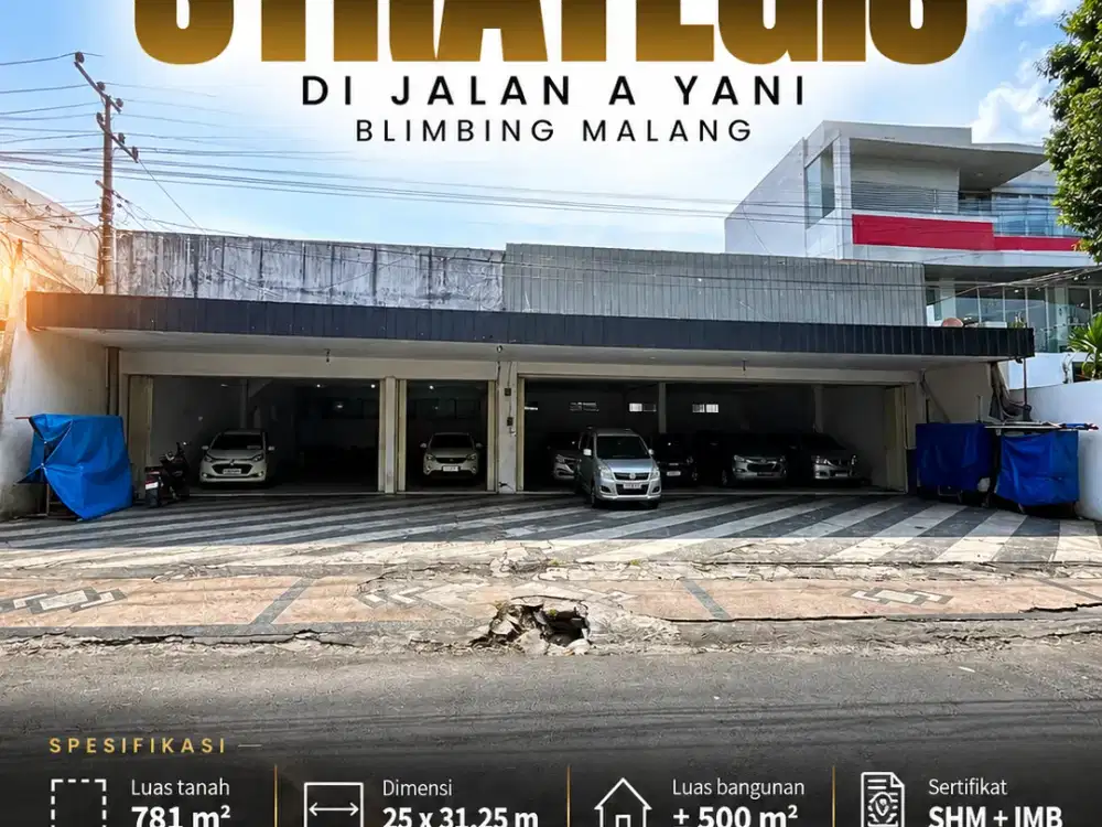 Ruang Usaha Strategis dijual murah di poros A Yani Blimbing Malang
