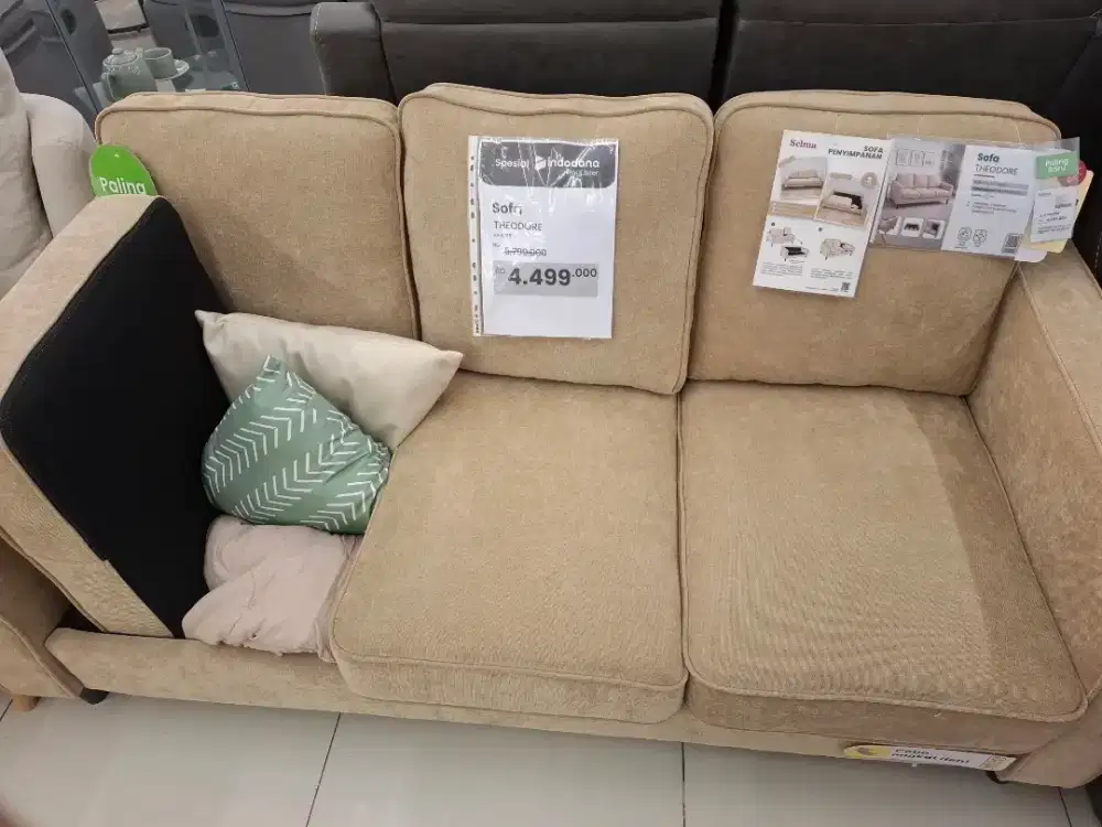 Sofa Theodore 3S + storage Beige