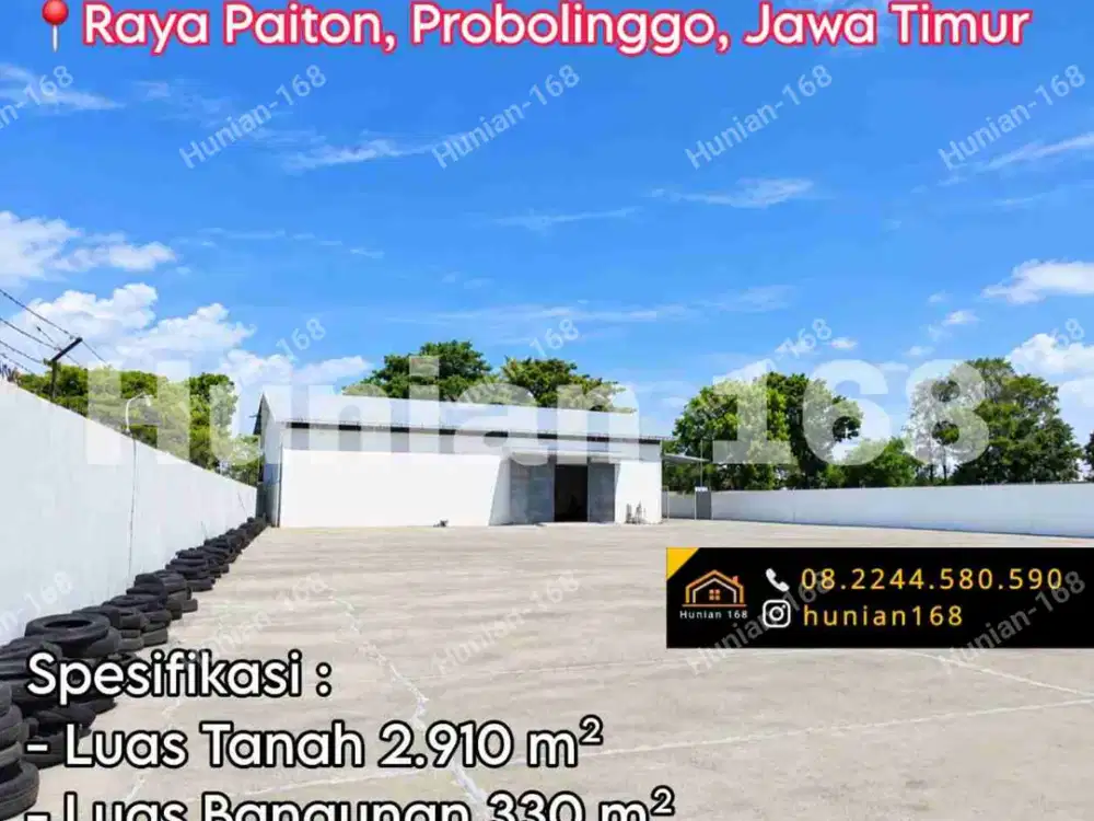 Gudang Bekas Pabrik Industri Tanah Raya Lahan Provinsi Probolinggo Paiton Jawa Timur Jatim Workshop Bengkel Propinsi Jual