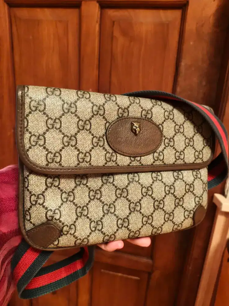 GUCCI Supreme Web Neo Vintage beltbag