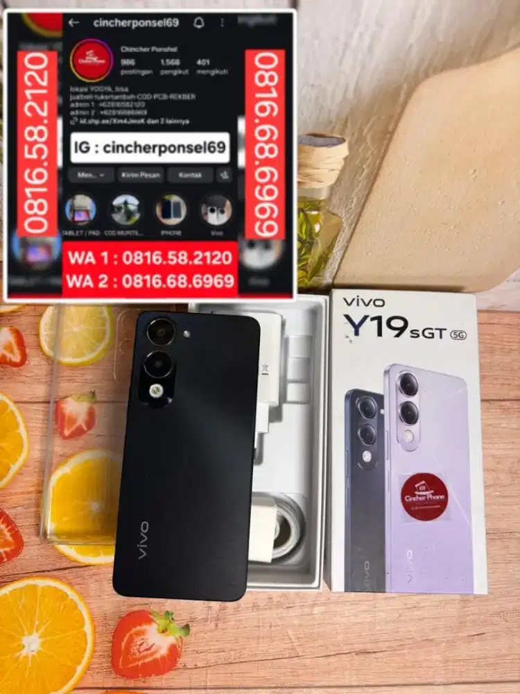 Jual HP likeNEW Vivo Y19sGT 5G 6/128 istimewa garansi feb 2027
