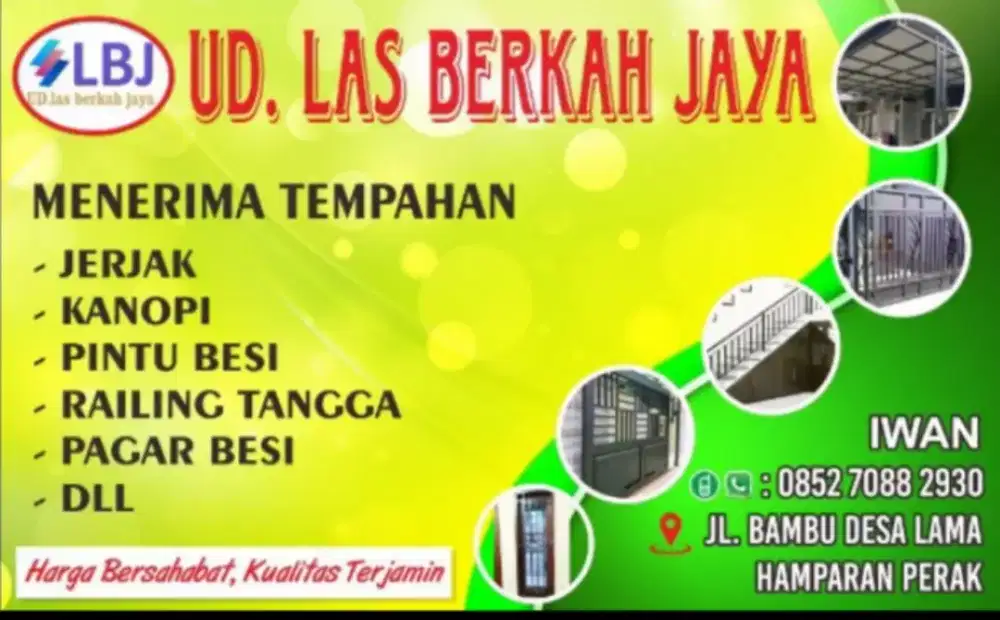 Tukang las kanopi medan