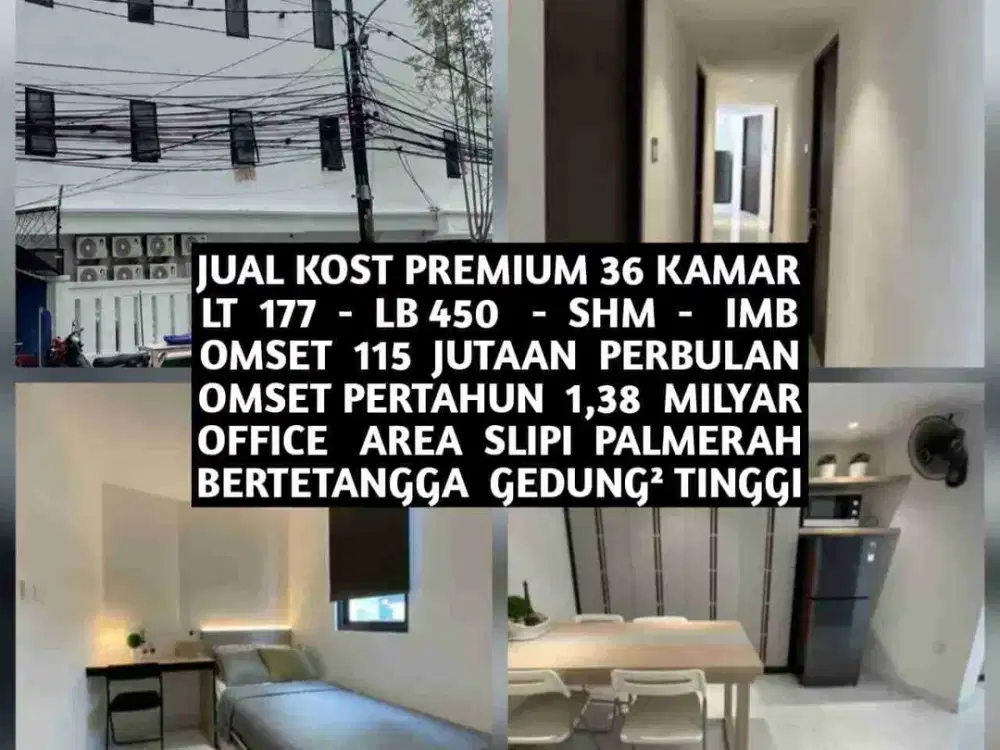 JUAL KOST KOSAN PREMIUM AREA SLIPI S PARMAN OFFICE AREA