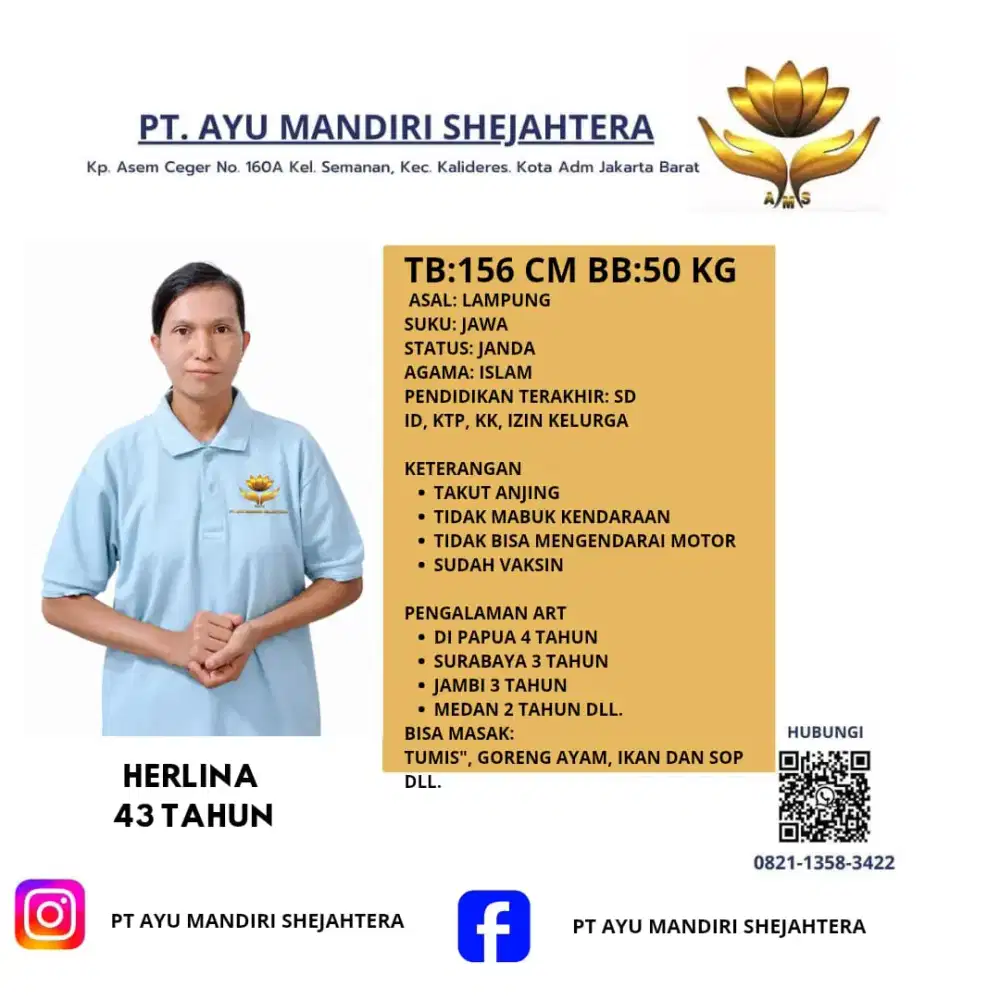 PT AYU MANDIRI SHEJAHTERA Tenaga kerja ART dan suster bergansi