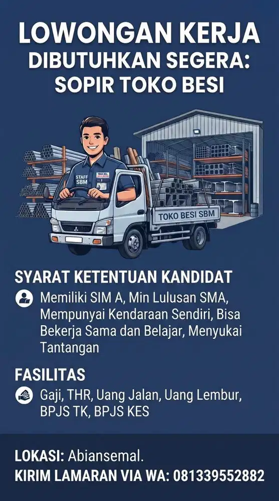 Loker 2 orang sopir