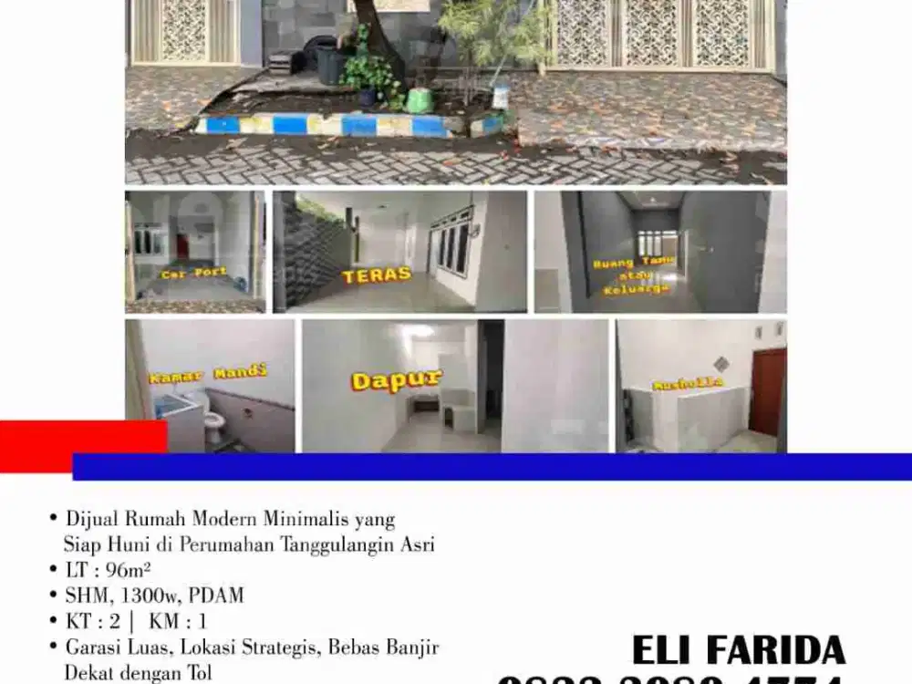 Dijual Rumah Modern Minimalis yang Siap Huni di Perumahan Tanggulangin