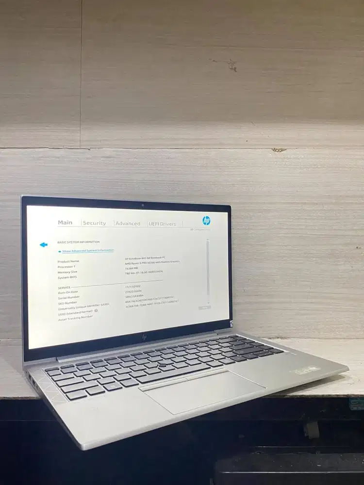 Hp Elitebook 845 G8 Amd Ryzen 5Pro 5650u Ram 16Gb Ssd 256Gb Bergaransi