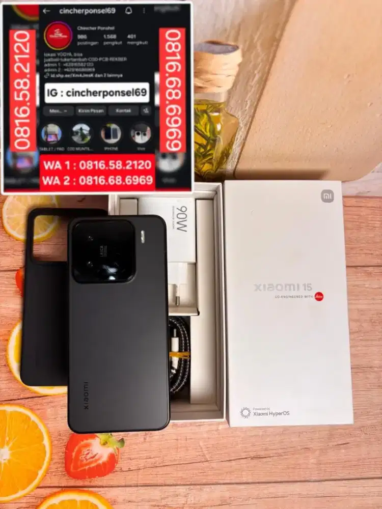 Jual hp likeNEW XiaomI 15 5G 12/512 istimewa grns JULI 2027