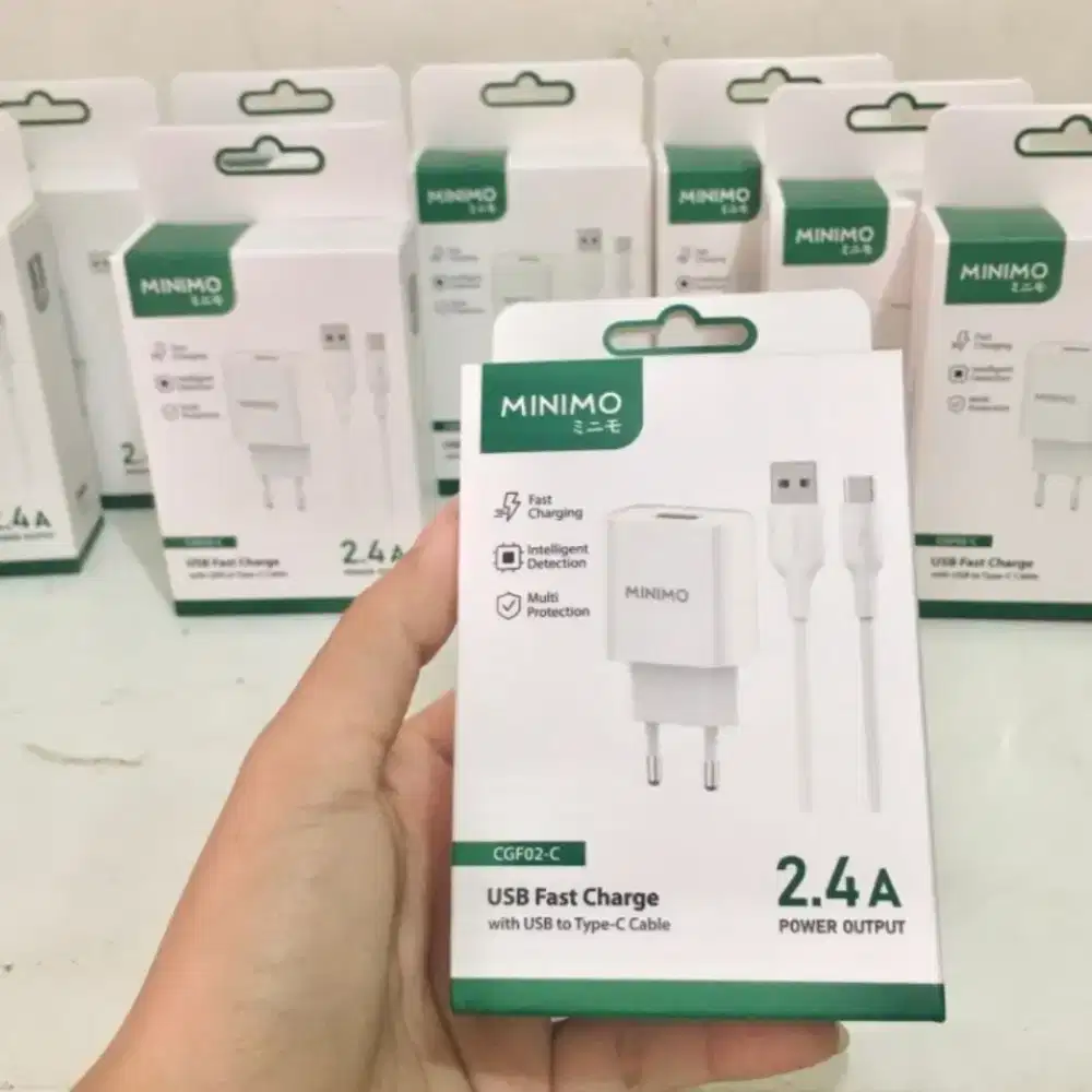 Minimo CGF02 Charger USB Fast Charge 2.4A Fast Charging with Cable