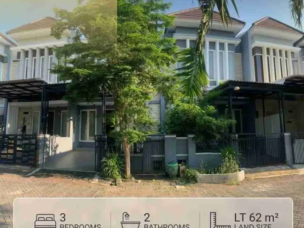 Dijual/Sewa Rumah 2 Lantai Wisata Semanggi Surabaya Full Furnish