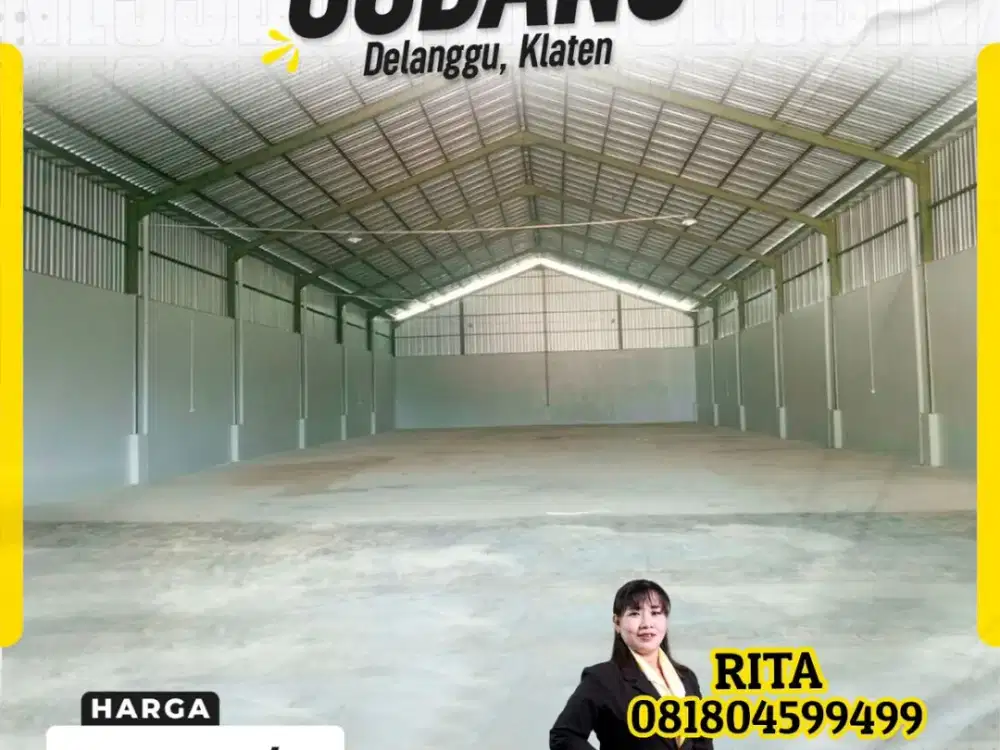 Disewakan Gudang Baru Gres di Klaten Akses Kontainer Ada Loadingdock