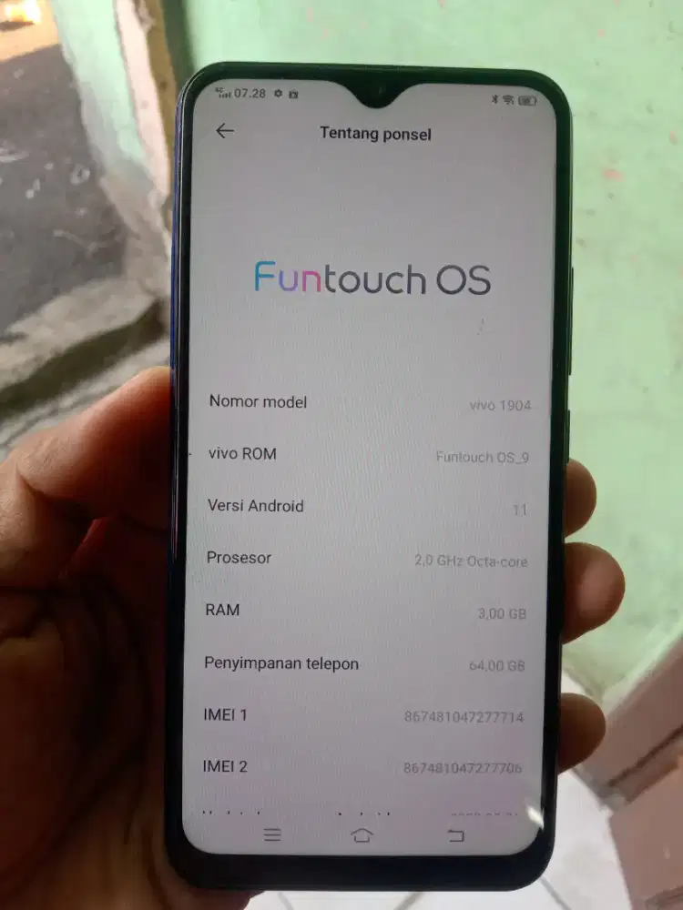 Hp Vivo y12 ram 3GB/64GB