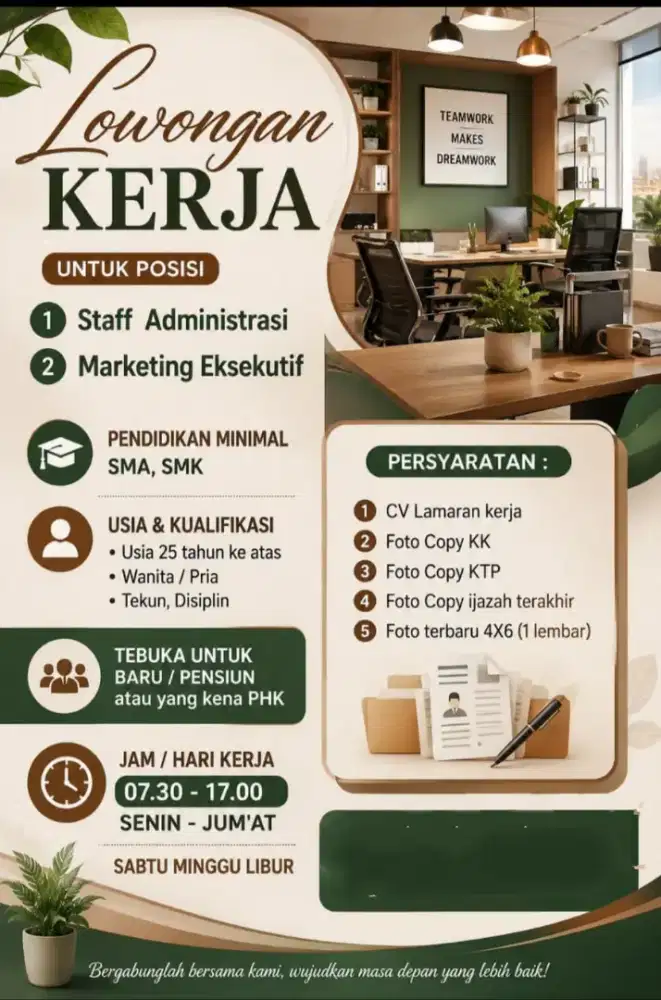 Lowongan Terbatas!!!