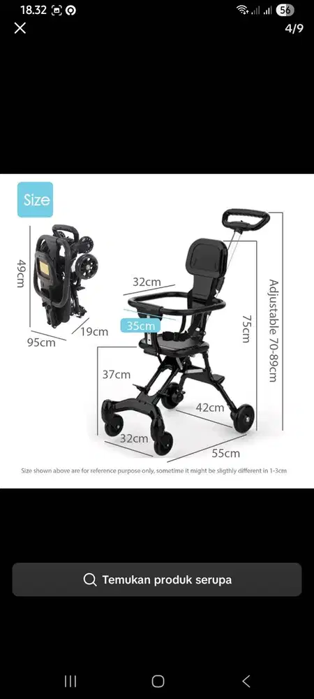 stroller bayi lipat duduk