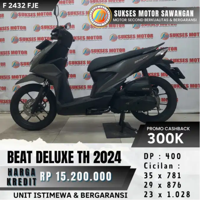 DP 400 HONDA BEAT DELUXE TH 2024 UNIT MULUS BERGARANSI MESIN