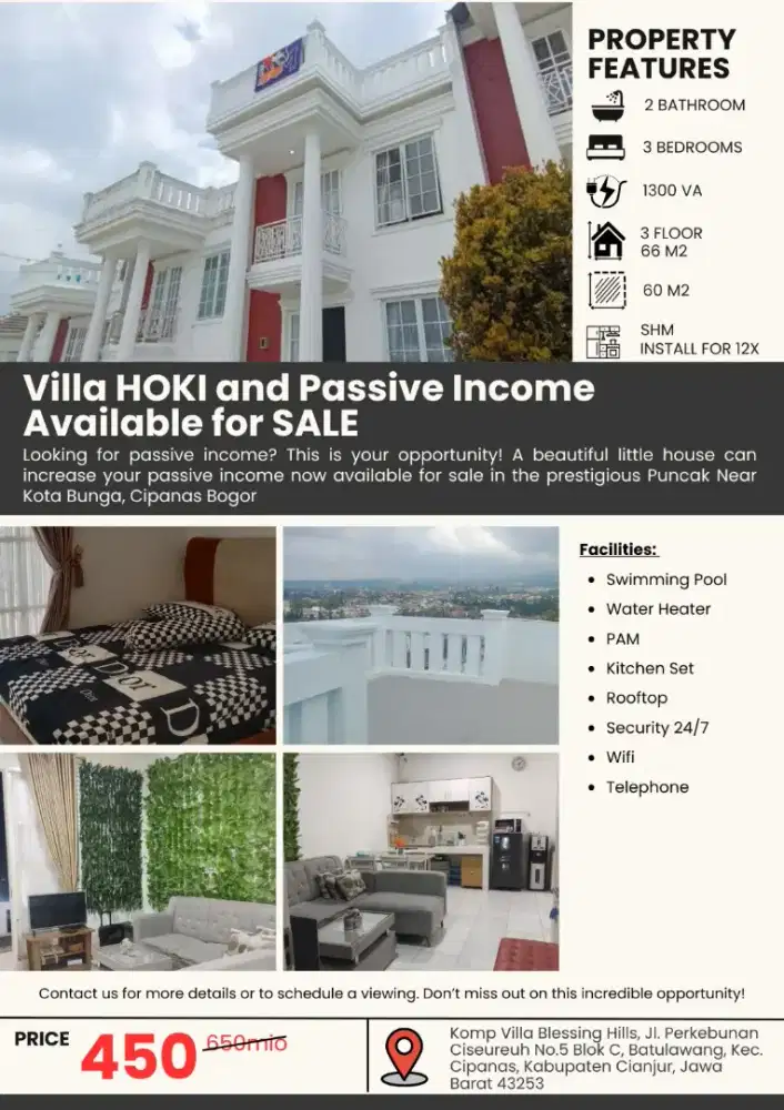 Vila Sejuk & Nyaman di Puncak – Aset Liburan & Investasi