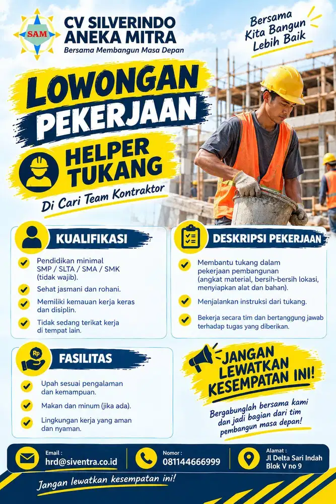 lowongan pekerjaan helper batu