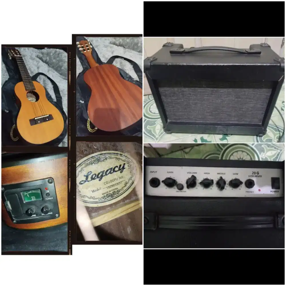 pketan gitarlele elektrik dan ampli lokal mantap siap pakai nett