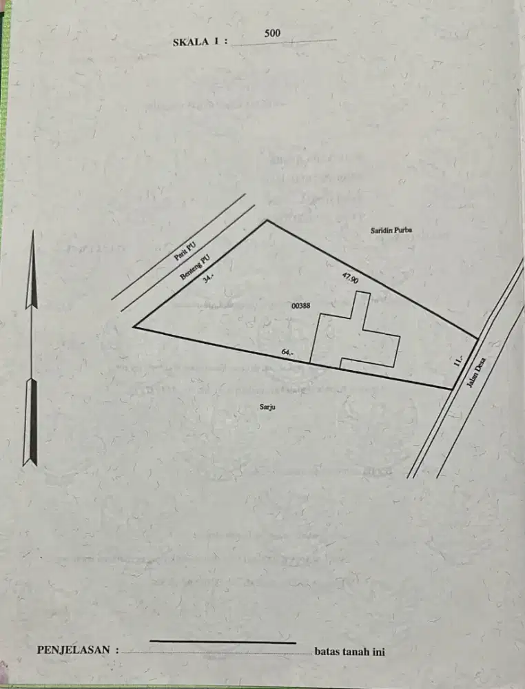 DIJUAL TANAH BESERTA RUMAH