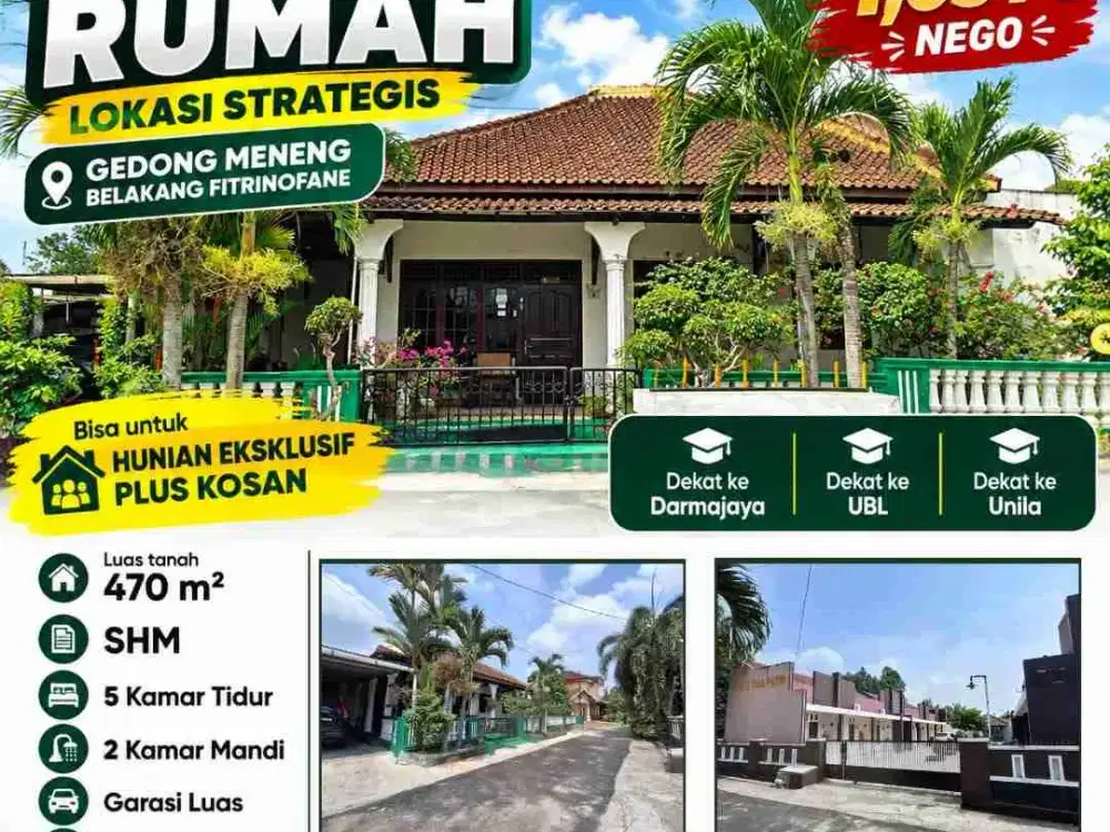 Siap Huni di Gedong Meneng blkg Fitrinof