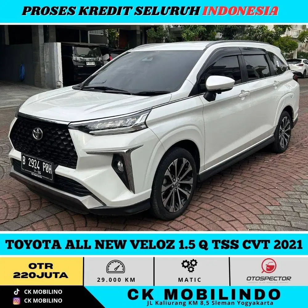TOYOTA ALL NEW VELOZ 1.5 Q TSS CVT 2021 PUTIH PEMAKAIAN 2022