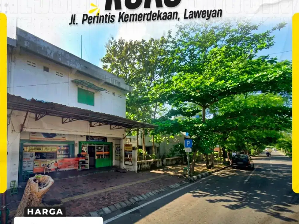 Dijual Ruko 155m² LD 10meter Tepi Jl Perintis kemerdekaan Laweyan Solo 3,6 Milyar