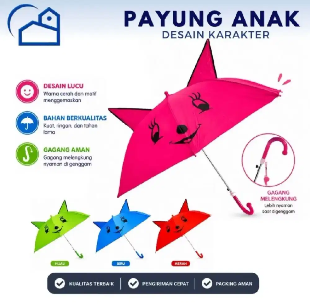 Payung kuping anak / Payung anak karakter