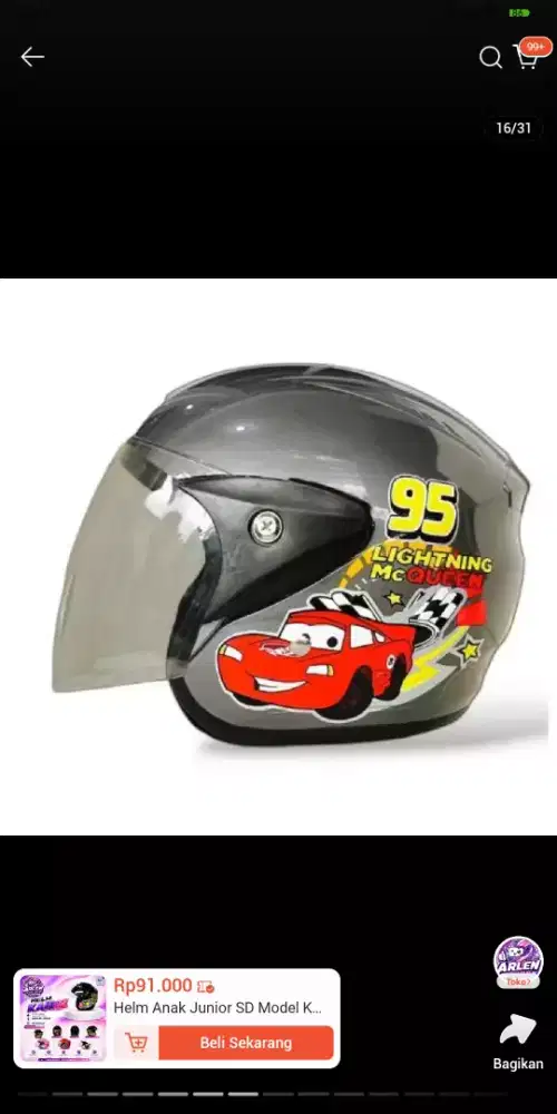 HELM ANAK EDISI SALAH BELI