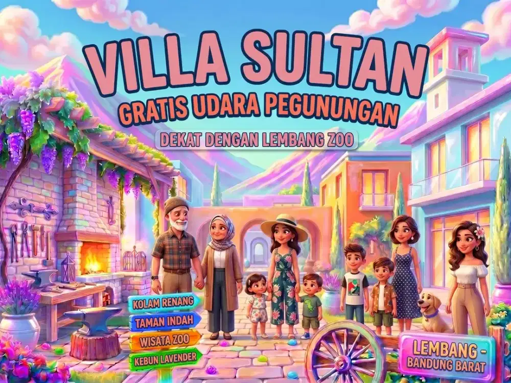 JUAL RUMAH VILLA DI LEMBANG, KOLMAS, BANDUNG BARAT.