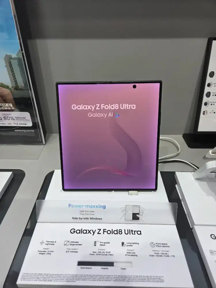 NEW SAMSUNG GALAXY Z FOLD8 ULTRA 12/256GB FREE VOUCHER AKSESORIS 2.5JT