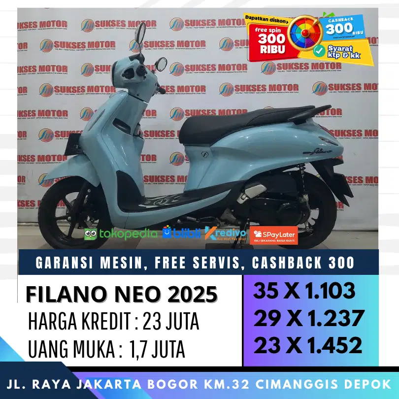 YAMAHA FILANO NEO 2025 MULUS KREDIT DAPATKAN CASHBACK 300 BERGARANSI