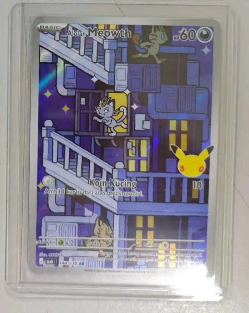 Pokemon kartu Meowth AR 30th anniversary