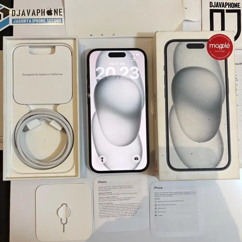 iPhone 15 Black 256GB BH 98% Garansi Resmi iBox 29 Desember 2026