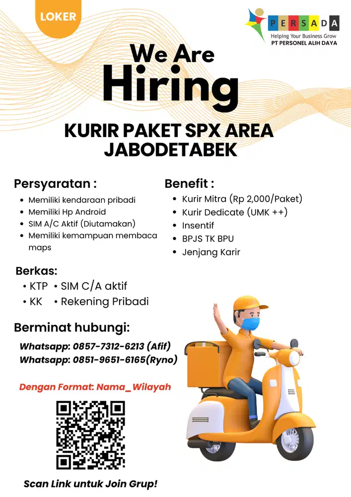 LOWONGAN KERJA – KURIR PAKET SPX AREA JABODETABEK & BANTEN