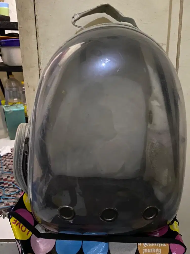 Tas astronot dan kandang besi kucing