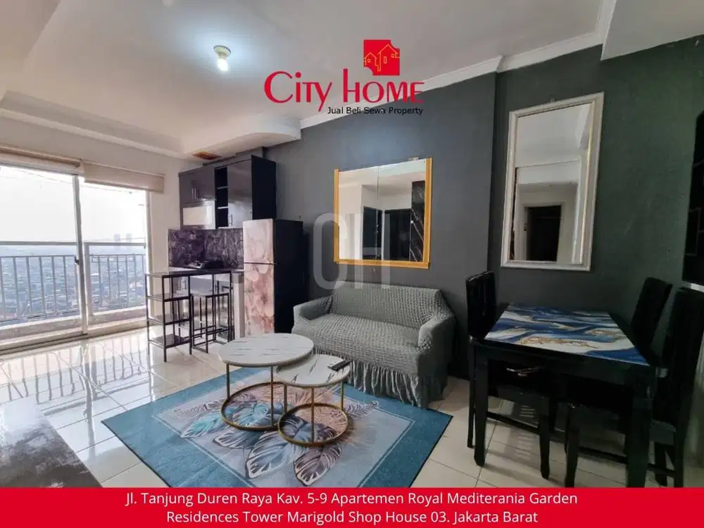DIJUAL 2BR 44M² FULL FURNISHED – MEDITERANIA GARDEN 2