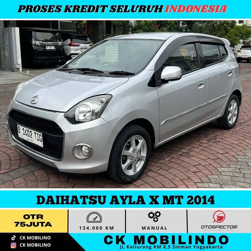 DAIHATSU AYLA X MT 2014 SILVER PEMAKAIAN 2015 KREDIT MURAH