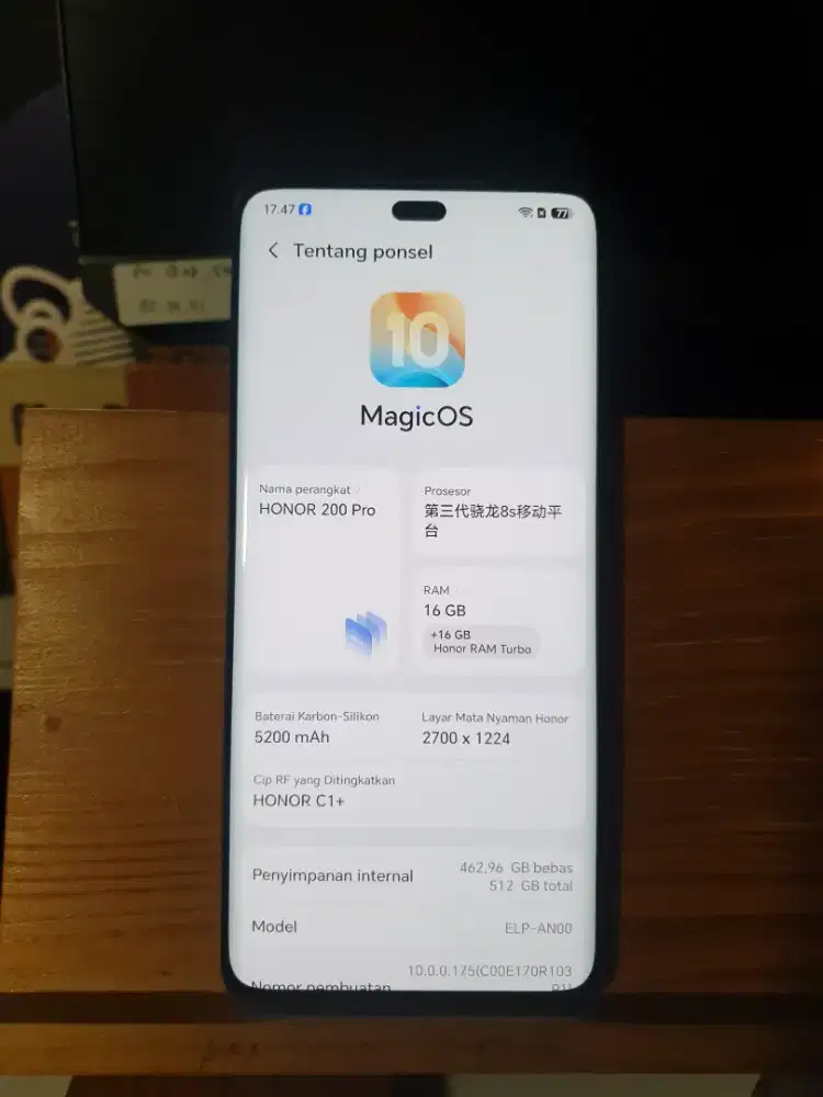 Honor 16/512GB Inter Fullset – RAM 16GB Storage 512GB