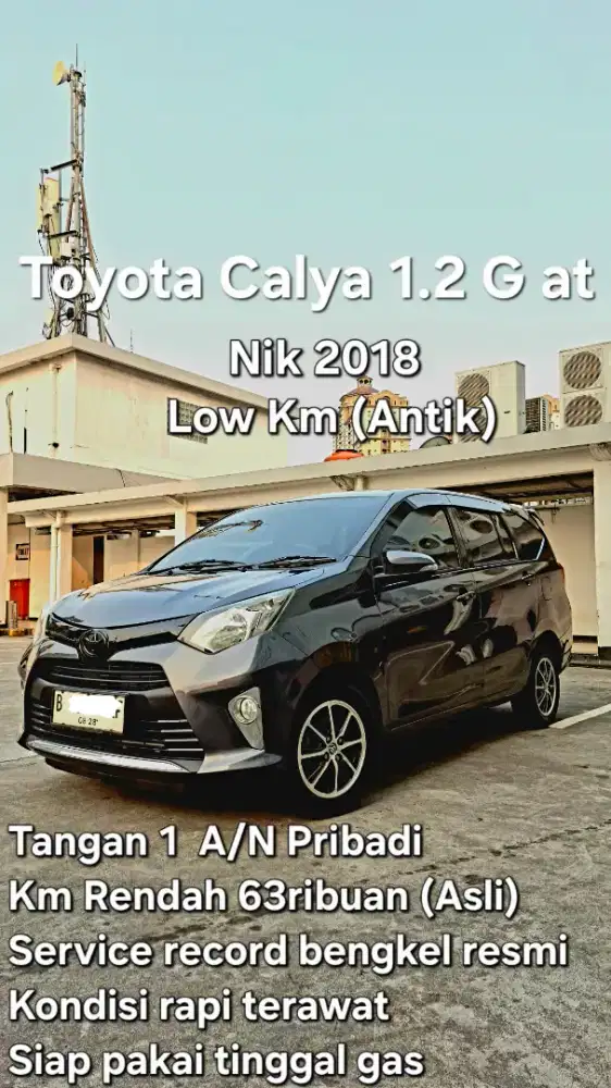 Toyota Calya 1.2 G matic (Antik) Km Rendah, Service Resmi, Tgn 1